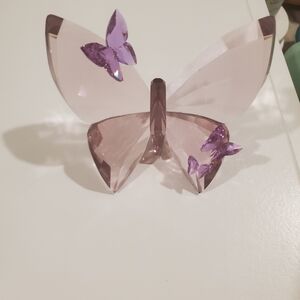 Swarovski Pink and Purple Crystal Butterfly Figurine